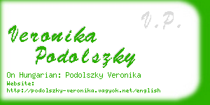 veronika podolszky business card